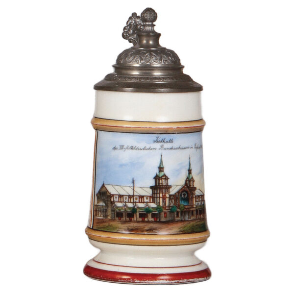 Porcelain stein, .5L,  8. Mitter. Deutsches Bundesschießen, Erfurt, 1891