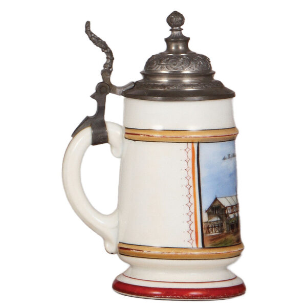 Porcelain stein, .5L,  8. Mitter. Deutsches Bundesschießen, Erfurt, 1891 - Image 3