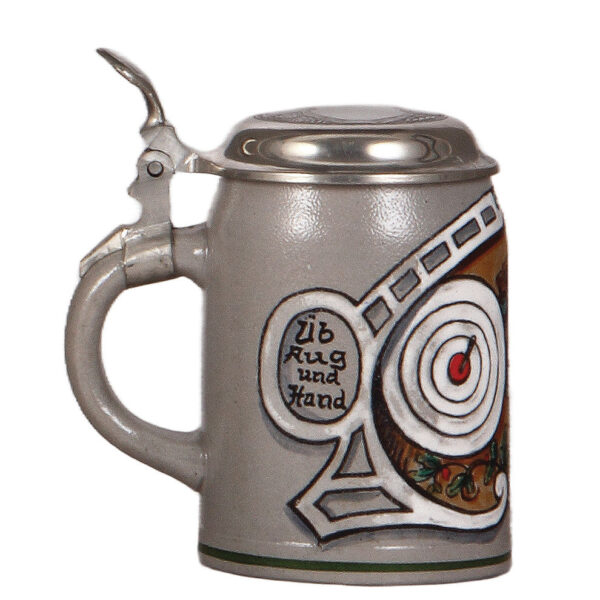 Stoneware stein, .5L, Üb Aug und Hand, fürs Vaterland - Image 3