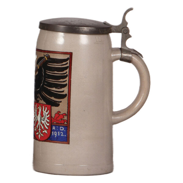 Stoneware stein, .5L, 17. Deutsches Bundesschiessen 1912, Frankfurt am Main - Image 2
