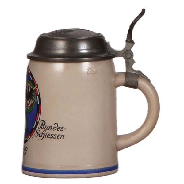 Stoneware stein, .5L, XVI. Deutsches Bundesschiessen, Hamburg, 1909 - Image 2