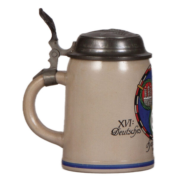 Stoneware stein, .5L, XVI. Deutsches Bundesschiessen, Hamburg, 1909 - Image 3