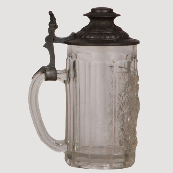 Glass stein, .5L,  relief Adler, 8. Bundesschiessen, 1884 - Image 3
