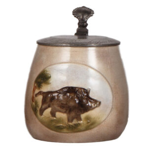 Porcelain stein, .5L, marked Schierholz, Wild Boar