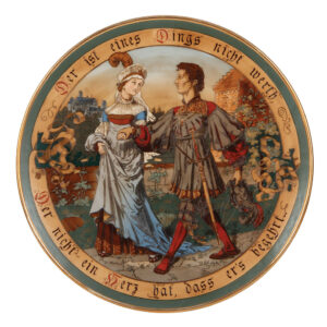 Mettlach plaque, 17.5" d., 2288