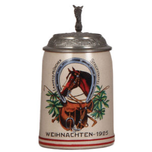 Military stein, .5L, Landesp. München Streifstaffel, 1925