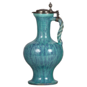 Terra cotta stein, 11.3" ht., marked Münchener Werkstätten