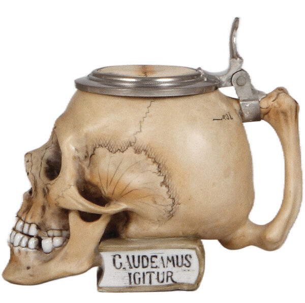 Character stein, .5L, Skull on Book, mint. - Image 2