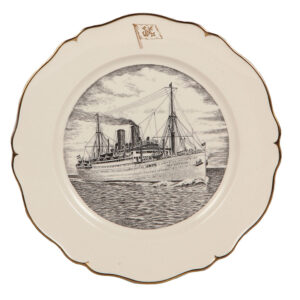 Villeroy & Boch, Dresden plaque,  9.8" d.,  Der Deutsche
