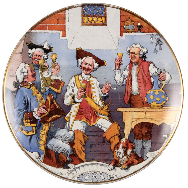Mettlach plaques (pair), 17.3" d., 1143/1044 & 1144/1044 - Image 2