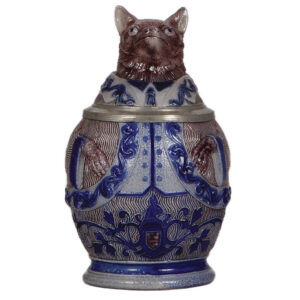 Character stein, .5L, stoneware, Fox