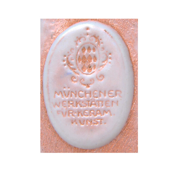 Terra cotta stein, 8.8″ ht.,  Münchener Werkstätten Für Keramik Kunst - Image 4