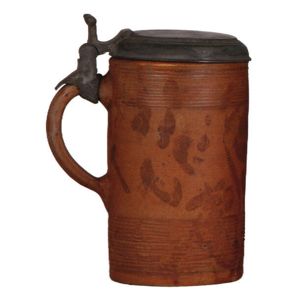 Stoneware stein, 1.0L, Walzenkrug, 1700s - Image 3