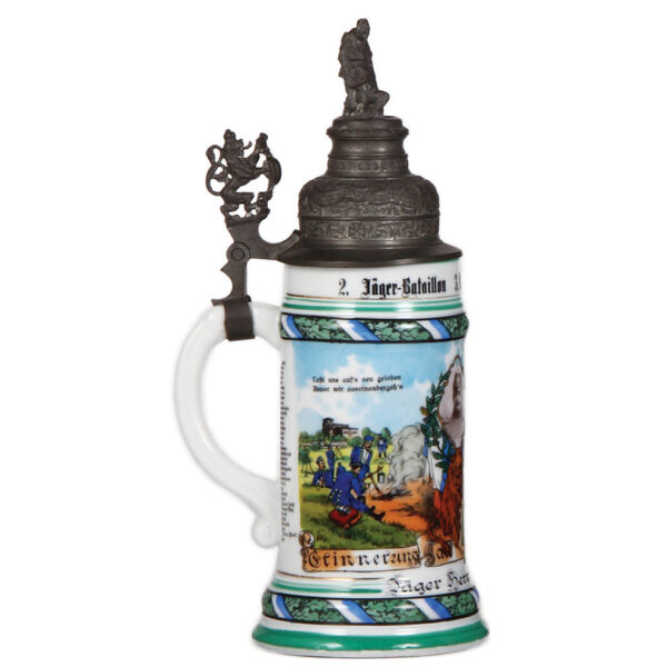 Regimental stein, .5L, Jäger Bataillon, Aschaffenburg 1903 - 1905 - Image 3