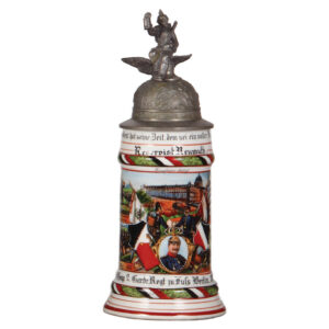 Regimental stein, .5L,  2. Garde Regt. zu Fuss, Berlin, 1907 - 1909