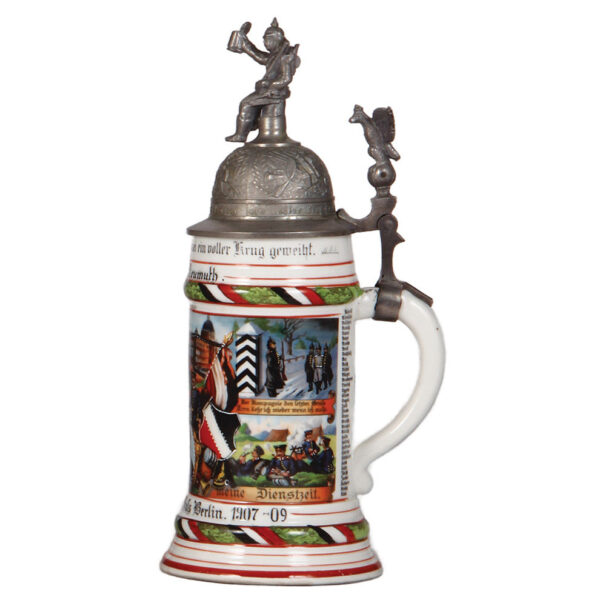 Regimental stein, .5L,  2. Garde Regt. zu Fuss, Berlin, 1907 - 1909 - Image 2