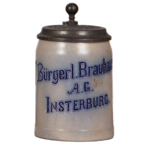 Stoneware stein, .5L, Bürger Brauhaus A.G. Insterburg (near Danzig, Poland)