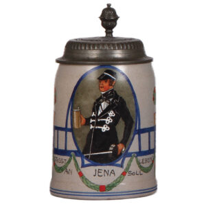 Stoneware stein, .5L, student association, Jena, 1908