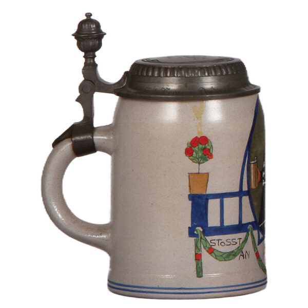 Stoneware stein, .5L, student association, Jena, 1908 - Image 3