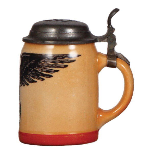 Third Reich stein, .5L, porcelain, eagle and swastika - Image 2