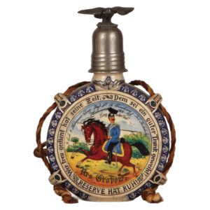 Regimental flask, .25L, Drag. Regt. Nr. 16, Lünerberg z. Zeit Reiterschule, 1906 - 1909