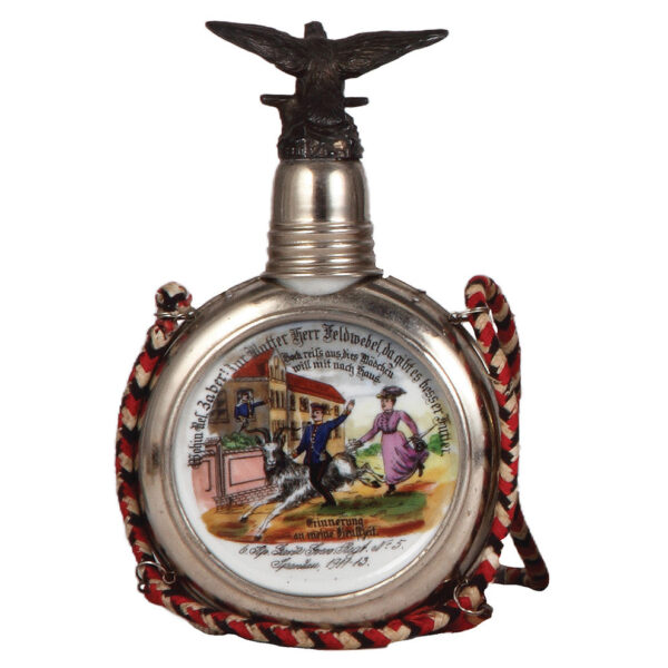 Regimental flask, .25L, Garde Gren. Regt. Nr. 5, Spandau, 1911 - 1913 - Image 2