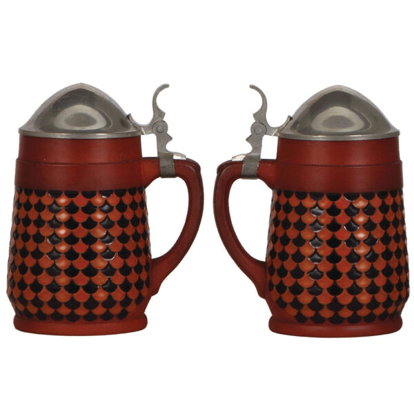 Terra cotta steins (two), .5L, marked Terra Sigillata, 954 and 1515 - Image 2