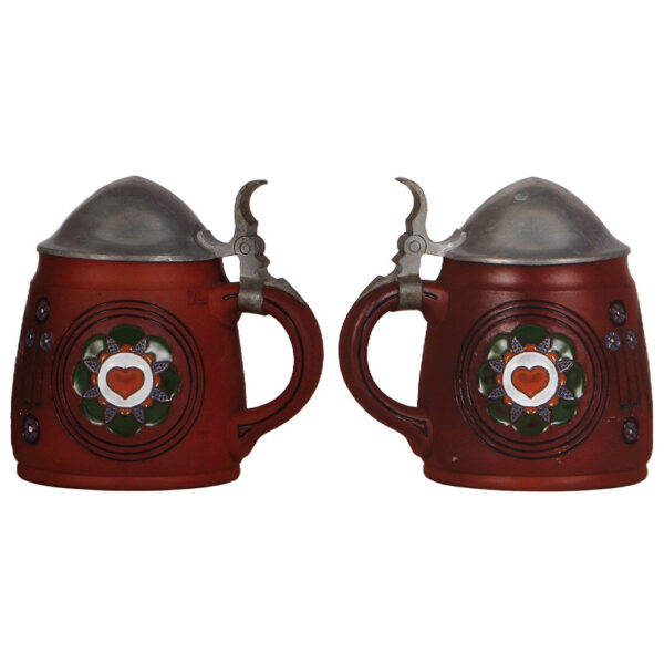 Terra cotta steins (two), .5L, marked Terra Sigillata, 939, & 1181, by Dümler & Breiden - Image 3