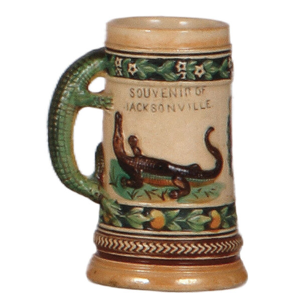 Pottery stein, 3.5" ht., Souvenir of Jacksonville - Image 3