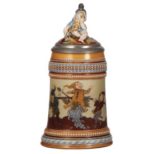 Mettlach stein, .5L, 1477, etched