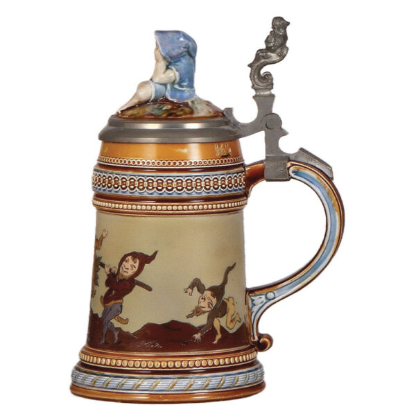 Mettlach stein, .5L, 1477, etched - Image 2