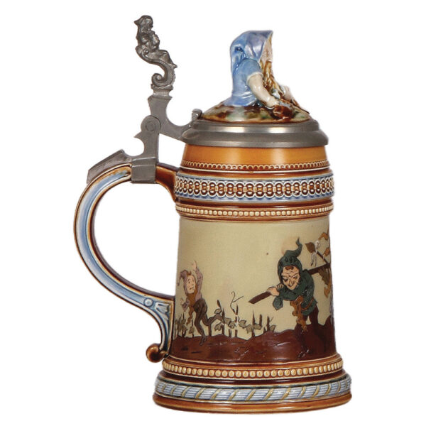 Mettlach stein, .5L, 1477, etched - Image 3
