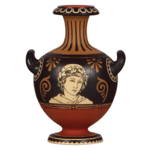 Mettlach vase, 6.4" ht., 2174, etched