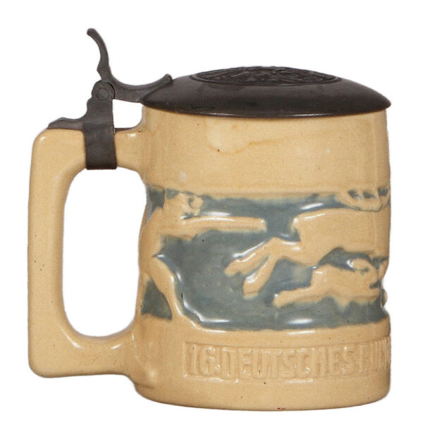 Pottery stein, .5L, 16. Deutsches Bundesschiesen, Hamburg, 1909 - Image 2