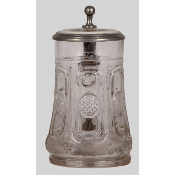 Glass stein, .5L,  inlaid lid, Deutsches Schützenfest zu Frankfurt a.M., Juli 1862 - Image 2