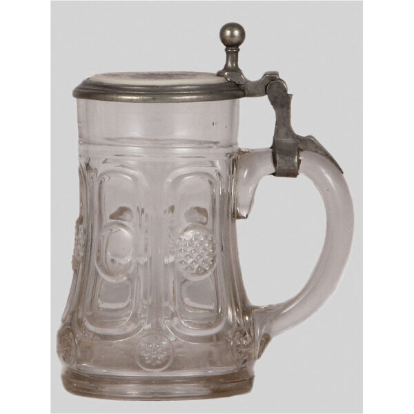 Glass stein, .5L,  inlaid lid, Deutsches Schützenfest zu Frankfurt a.M., Juli 1862 - Image 4