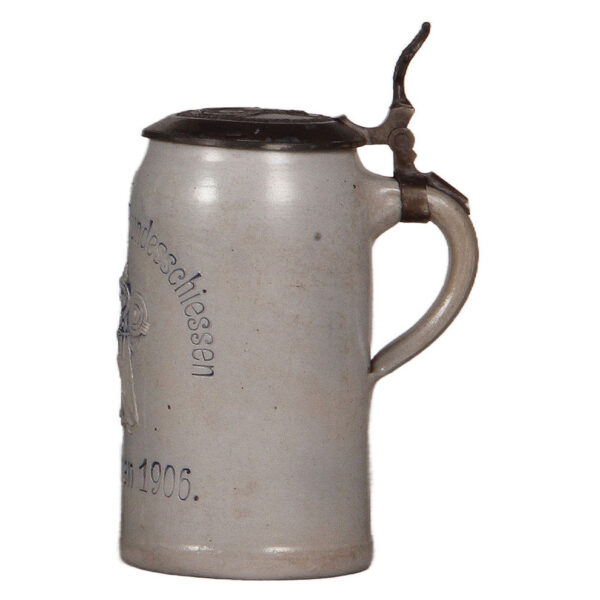 Stoneware stein, 1.0L, 15. Deutsches Bundesschiessen, München, 1906 - Image 2