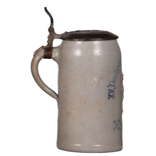 Stoneware stein, 1.0L, 15. Deutsches Bundesschiessen, München, 1906 - Image 3