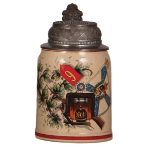 Regimental stein, .5L,  bayr. Inft. Regt. Nr. 9