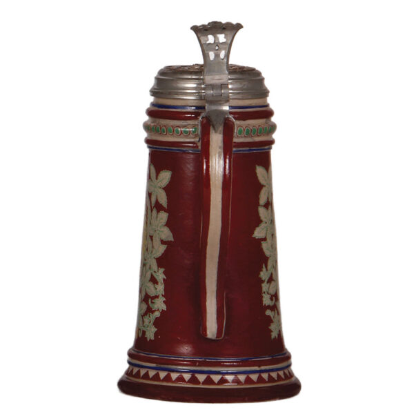 Stoneware stein, 1.0L, marked Saeltzer - Image 4
