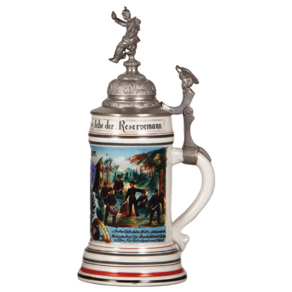 Regimental stein, .5L,  Inft. Regt. 57, Wesel, 1903 - Image 2