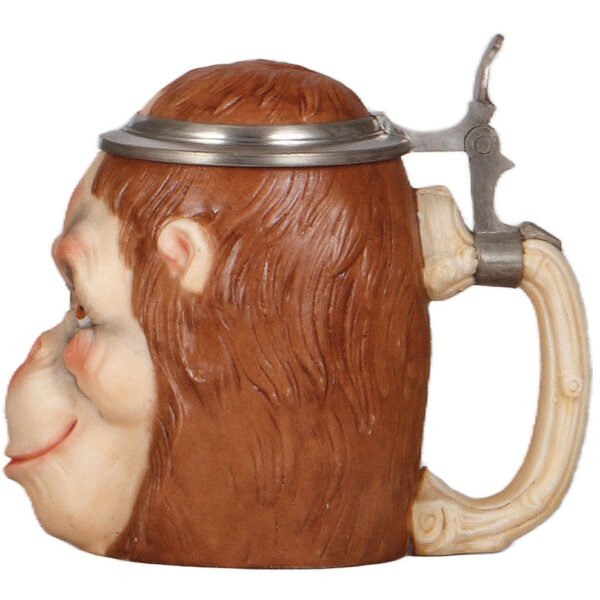 Character stein, .5L, marked E. Bohne & Söhne, Monkey - Image 2