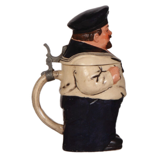 Character stein, .5L, marked 1821, Sailor - Image 3