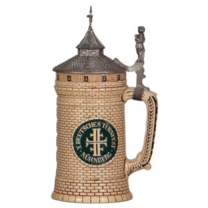 Character stein, .5L,  Nürnberg Tower, Deutsches Turnfest, 18 - 22 Juli, 1903, Vater Jahn