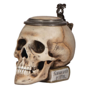 Character stein, .5L, by Bohne & Söhne, Skull on Book