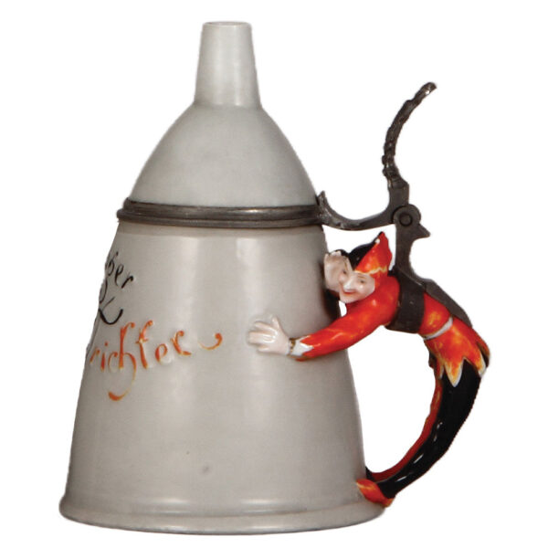 Character stein, .5L, porcelain, by Schierholz, Nürnberger Trichter - Image 2