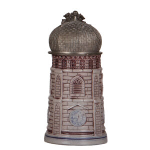 Character stein, .5L, marked T.W., Munich Frauenkirche Tower
