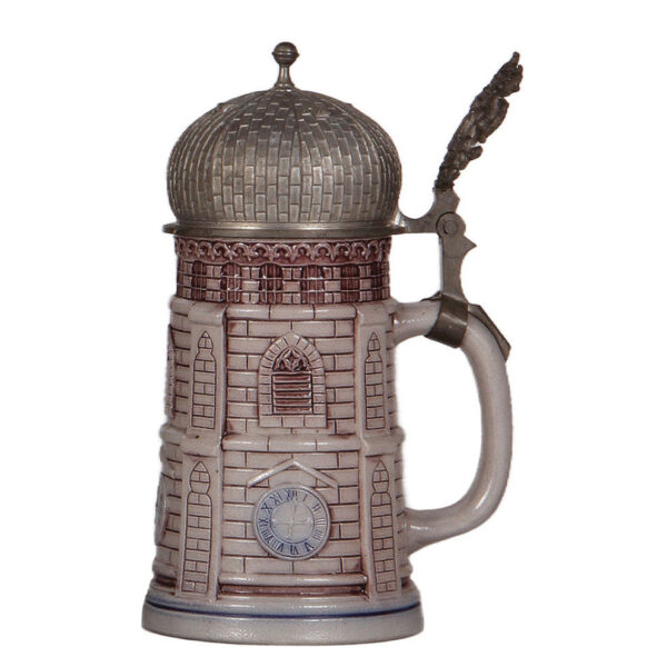 Character stein, .5L, marked T.W., Munich Frauenkirche Tower - Image 2