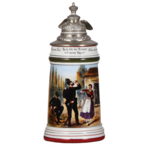 Regimental stein, .5L, Jäger Nr. 10, Colmar i./Els, 1894 - 1896