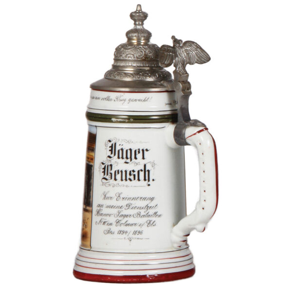 Regimental stein, .5L, Jäger Nr. 10, Colmar i./Els, 1894 - 1896 - Image 2